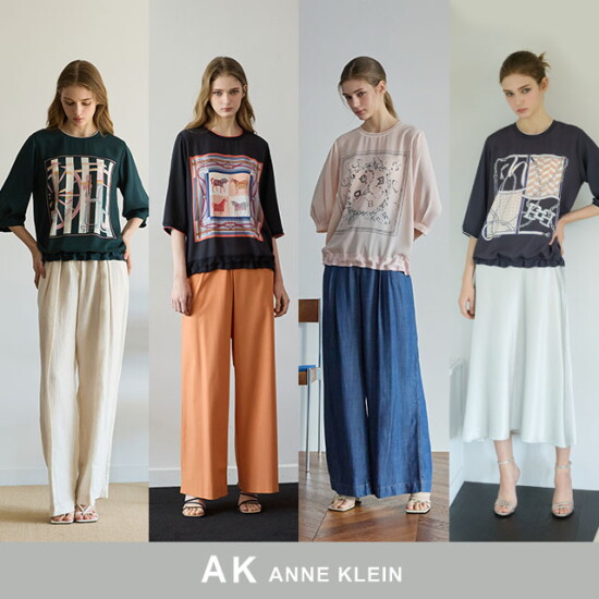 [AK 앤클라인]○25SS 스테디 우븐믹스 티블라우스 4종