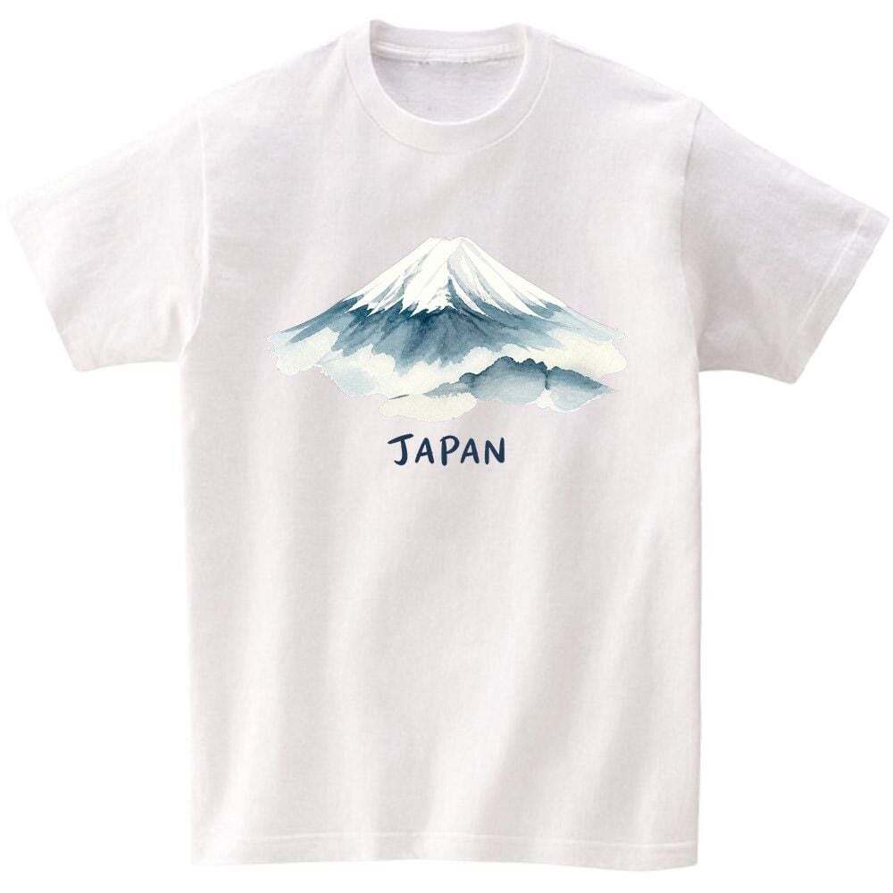 알티피아 반팔티 남녀공용 랜드마크 Mount Fuji 수채화 그래픽 AI 생성이미지