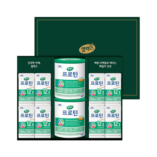 [셀렉스][셀렉스] 프로틴 선물세트 2호(고소한맛 304g 2캔+오리지널 190ml 8입)
