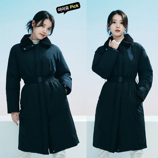 [블랙야크]25FW 아이유착용 벨트형 다운 L퍼카라롱다운자켓 3BYPAWU501