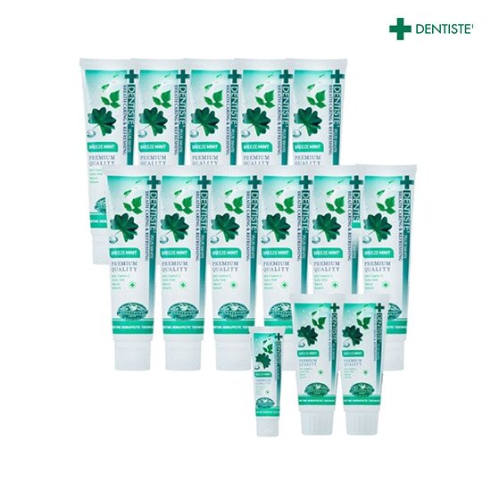 ★단한번!★[역대최대용량] 플러스 화이트 브리즈민트 치약 15종 160g(11개)+60g(3개)+20g(1개)