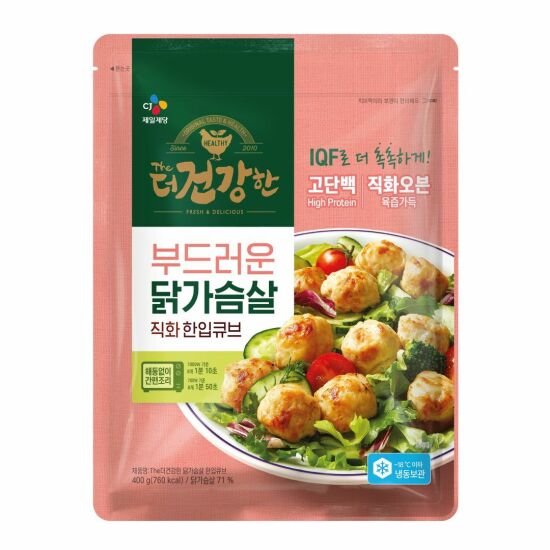 [씨제이제일제당][CJ제일제당]더건강한 닭가슴살 직화한입큐브 400g(냉동)x3봉