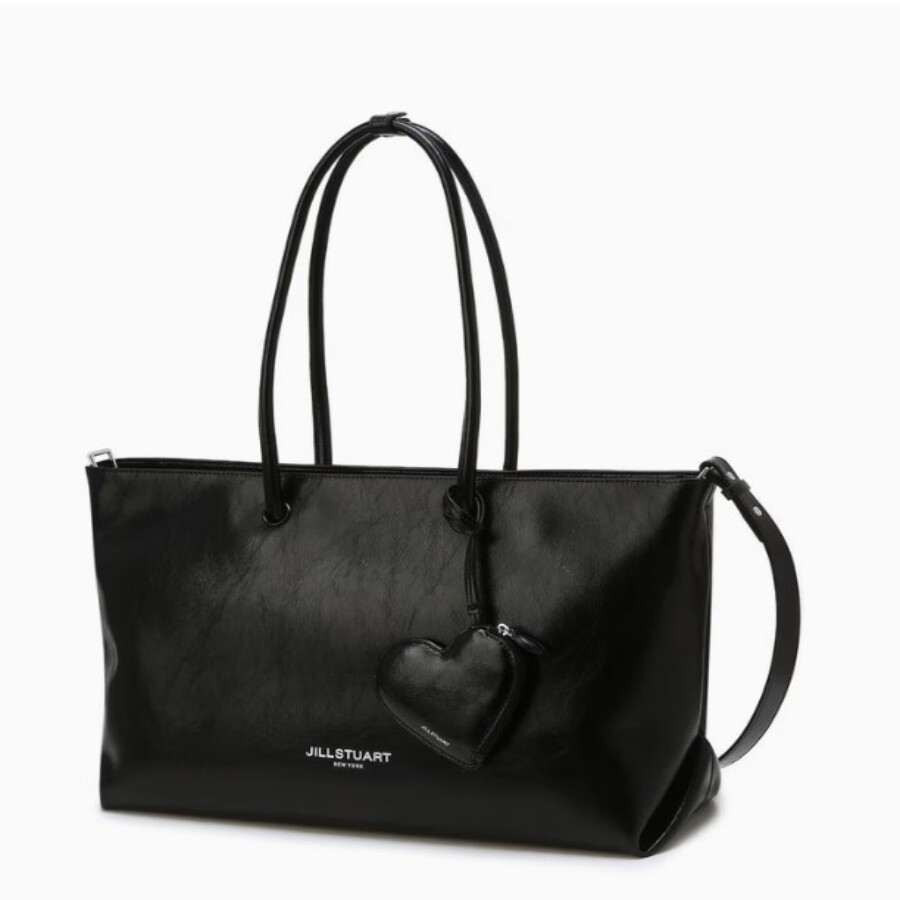 JILLSTUART [AK수원점] [질스튜어트] [젤리백] 블랙 글로시 가죽 숄더백 XL JABA5E760BK