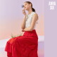 [안나수이]안나수이 ANNA SUI 아뜰리에 자수 코튼 스커트 (캉캉 스커트)