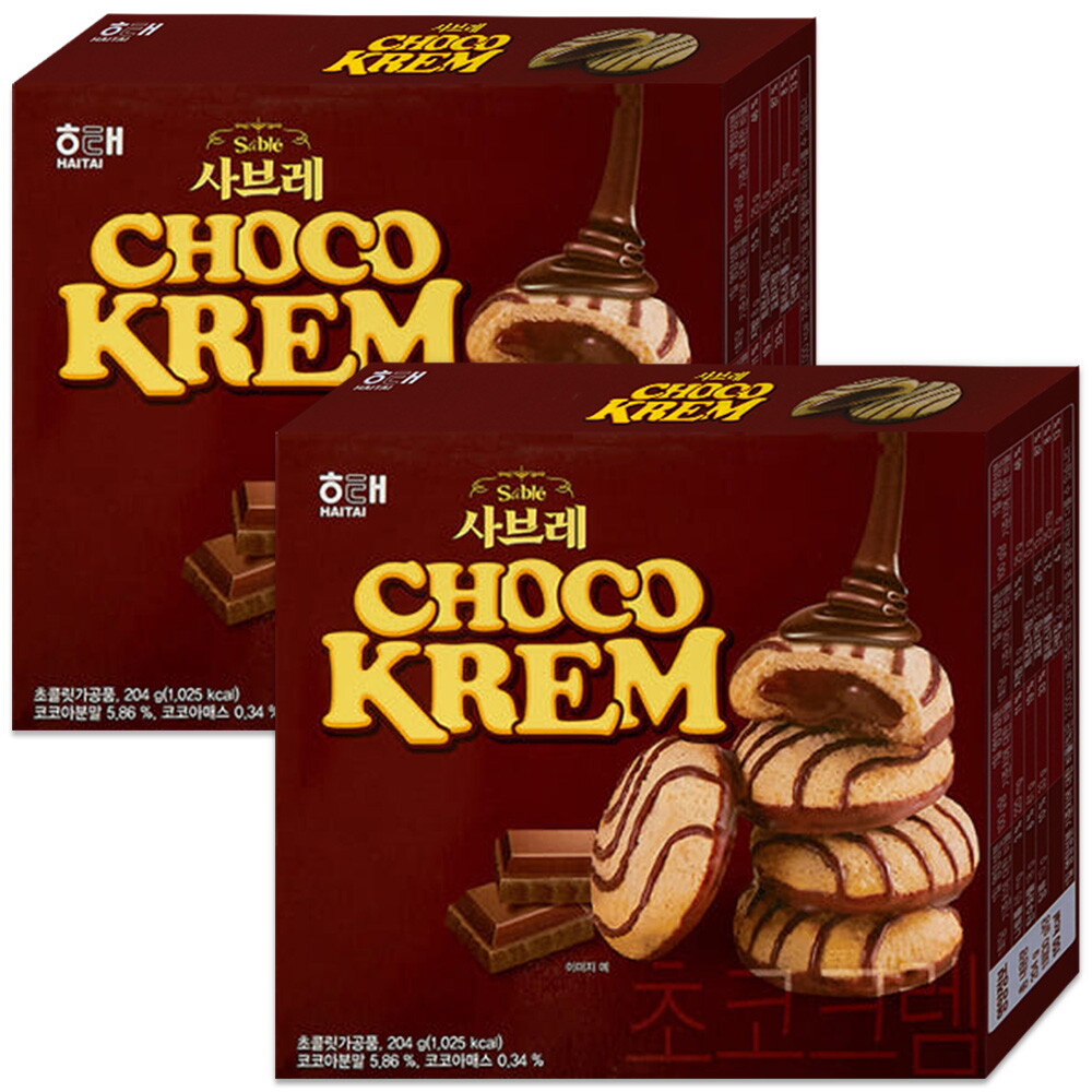 해태제과 해태 사브레 초코크림 204gx2개