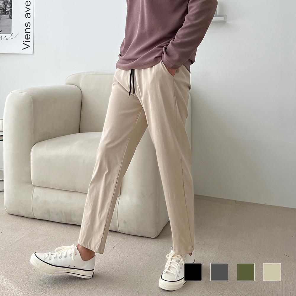 치치몰49협력업 라이프커머스 슬랙스 팬츠 긴바지 벨리브 남자 밴딩 일자바지 SD220991 스키니진 면 남성