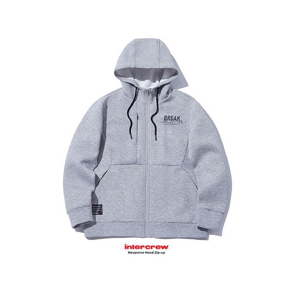 인터크루 [하프클럽/인터크루]인터크루 남성 루즈핏 네오프렌후드 집업 ITV4DH03AMG (멜런지그레이)