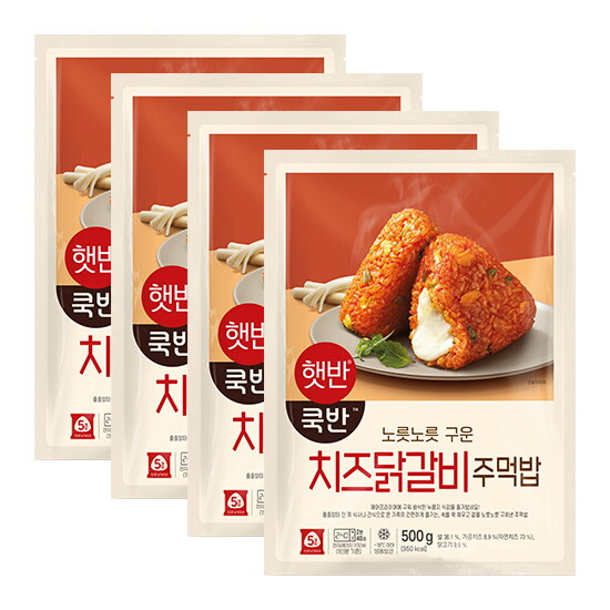 [비비고](CJ제일제당) 햇반 치즈닭갈비주먹밥 500g X 4봉