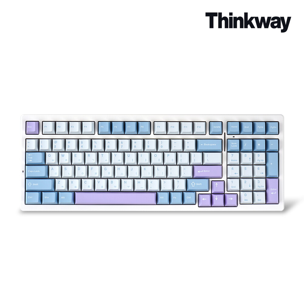 씽크웨이 씽크웨이 TV99 유무선 99배열 기계식 키보드 Frozen White 저소음 딥씨 프로