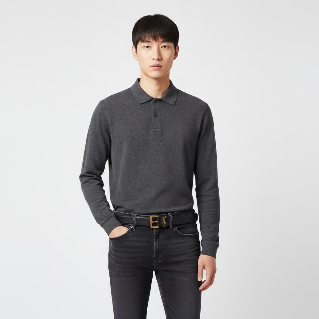 생로랑 생로랑 자이언츠데이 23FW 생로랑 남성 모노그램 골드 로고 벨트(블랙) 634440 DTI0W 1000