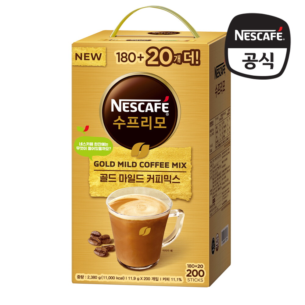 네스카페 네스카페 수프리모 골드마일드 커피믹스 180+20T