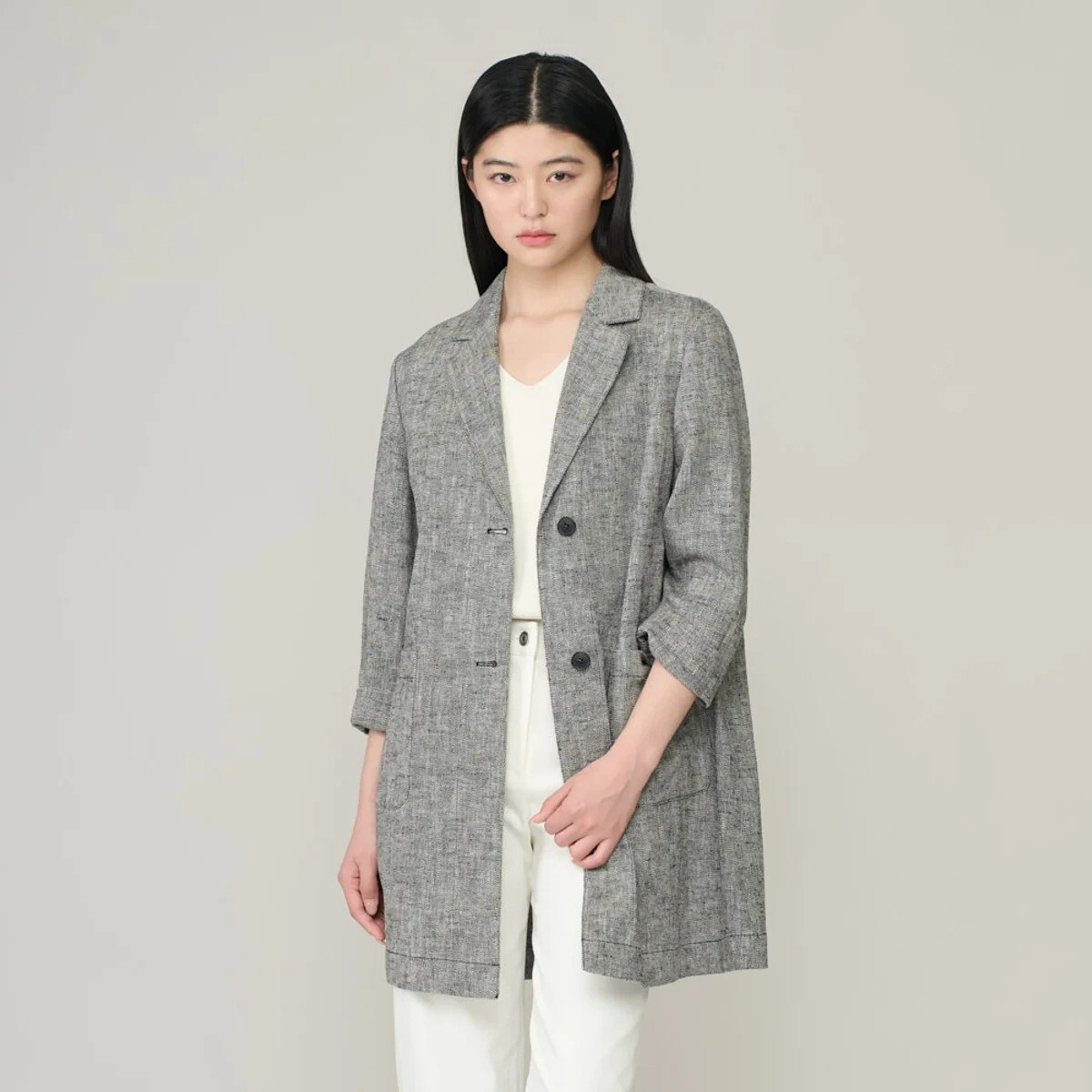 비씨비쥐 [BCBG]여름 신상  헤링본 쟈켓 A6M3j10881 99/ 애플아울렛