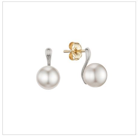 미니골드(주얼리) (14K)배우-윤소희) (배우-김효진) (Pearl to Pearl) 클래식 투 펄 진주 귀걸이_MA