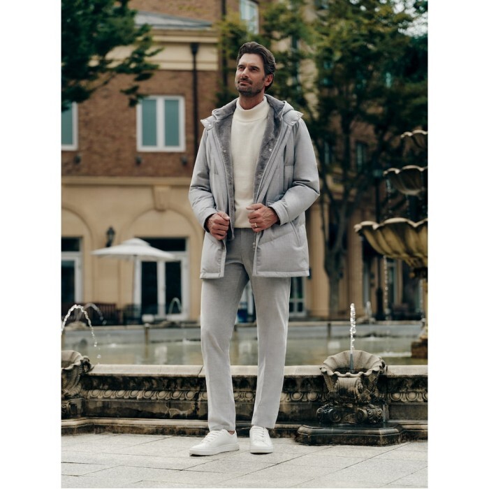 갤럭시 [갤럭시] NEW LUX 다운 무통 후드 아우터 - 라이트 그레이 (GA4X38P022)