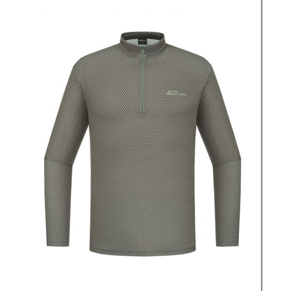 이랜드리테일 해운대점 레드페이스 [하프클럽/레드페이스]레드페이스( ) 봄  여름 쿨 시원한 흡습 속건 기능성 신축성 소프트 미니 프린트 고급 남성 반집업 카라 긴팔 등산 티셔츠 (피케스톰짚티셔츠)