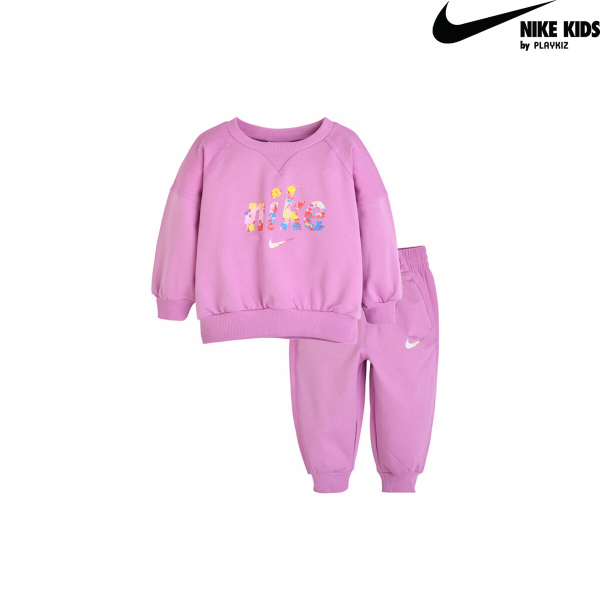 나이키키즈(정) 나이키 E1D1 맨투맨 세트 퍼플 3-7세 A261ST132P