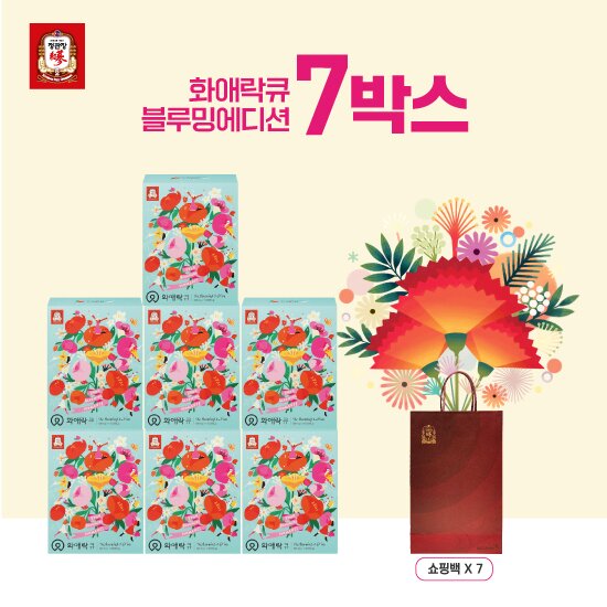 [블루밍에디션 7박스]화애락큐 6박스 세트 (500mg*112정*6박스, 24주분)+화애락큐 1박스(500mg*112정*1박스, 4주분)