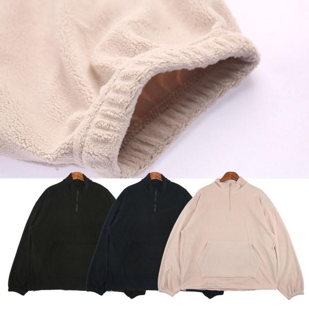 스타일도매 지오벤처스 치엔 뽀글이 하프집업 티셔츠 055 티 여성 아노락 여자 기모