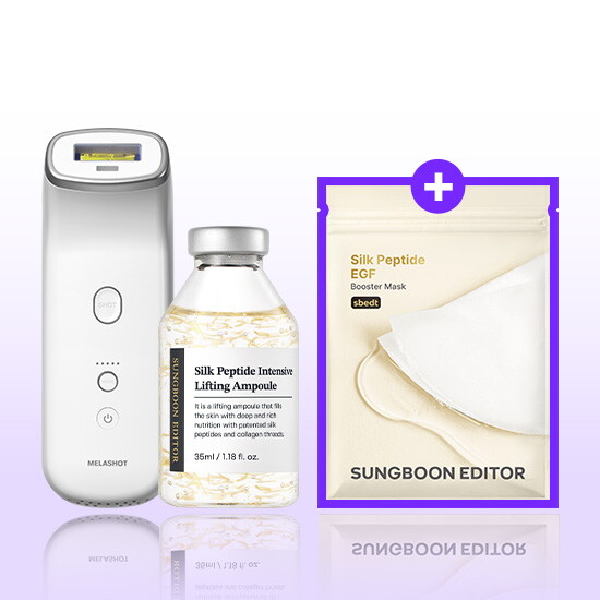[성분에디터]SUNGBOON EDITOR MELASHOT 성분에디터 멜라샷 + 실크펩타이드 리프팅 앰플 35ml (+리프팅 마스크팩 7매 증정)