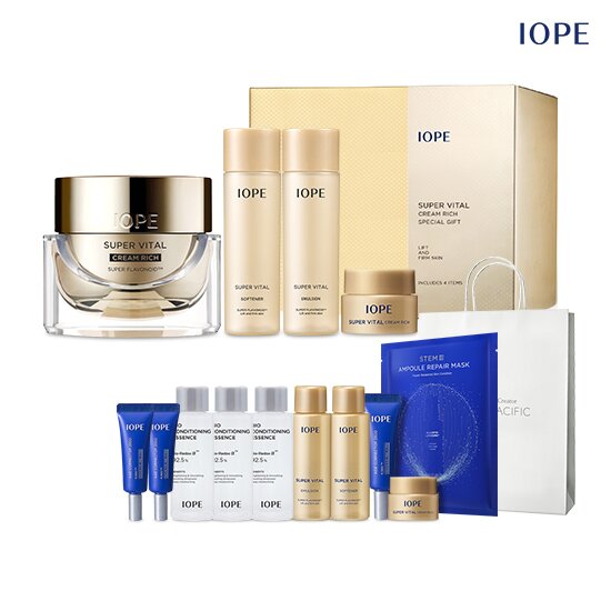 [본사직영★빠른배송] 아이오페 슈퍼바이탈 크림 리치세트(50ml)+추가증정