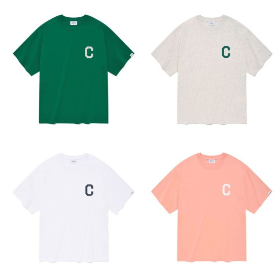 [커버낫(진)]남녀공용 C 로고 티셔츠 CO2402ST10