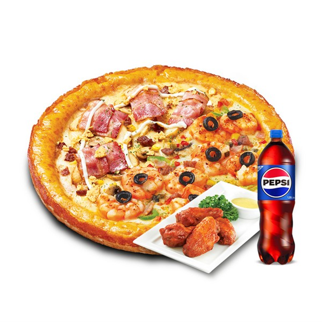 스마트콘 미스터피자 (미스터피자) 하프앤하프M+핫윙4+콜라1.25L