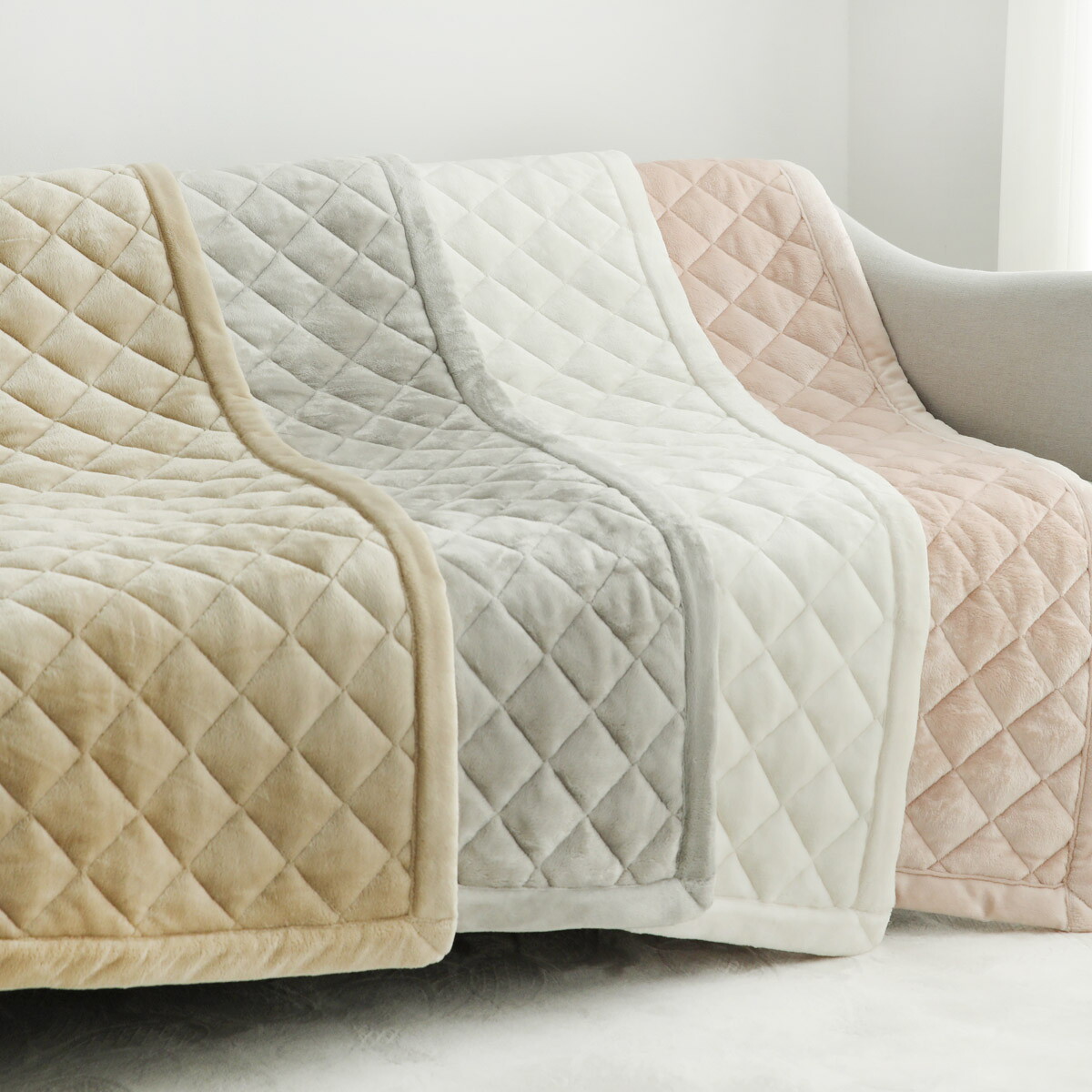 (주)평안 아망떼 소울메이트 플란넬 극세사 쇼파패드 3인용 5color