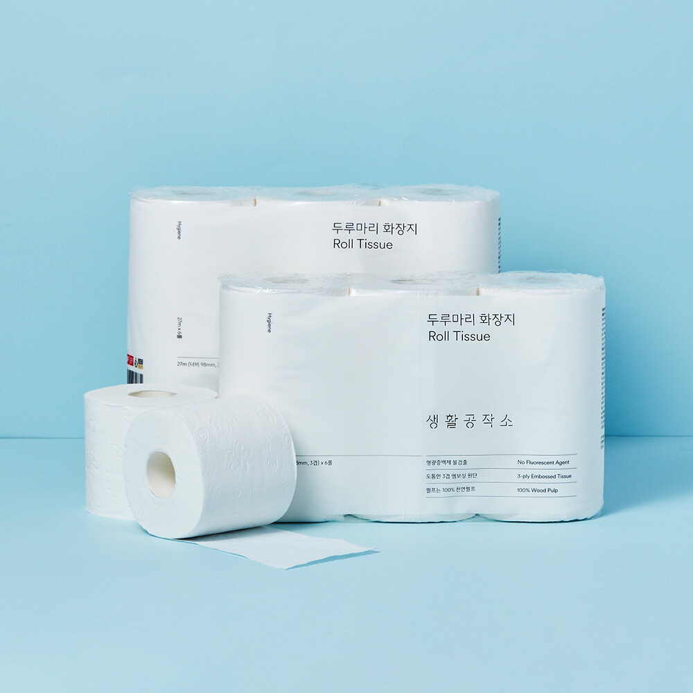 생활공작소 [생활공작소] 두루마리 화장지 27m x 6롤