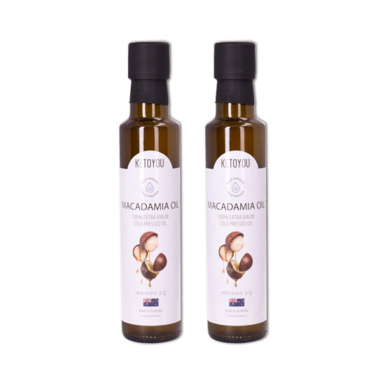 [키토유][롯데단독]엑스트라버진 마카다미아오일 250ml 2개+두유원템페 180ml 4팩 증정