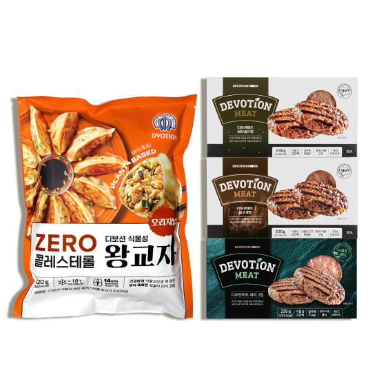 [디보션]식물성 스테이크 3팩+왕교자 1봉