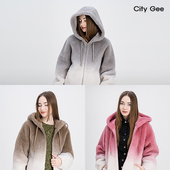 [씨티지] ★[정상가 190,000원] 양모100 그라데이션 코트