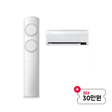 [렌탈]삼성전자 [최대혜택][스마트렌탈][삼성] Q9000 2in1 에어컨 17평형+6평형 블레이드 화이트 (AF17B6474GZRS)/60개월 의무사용