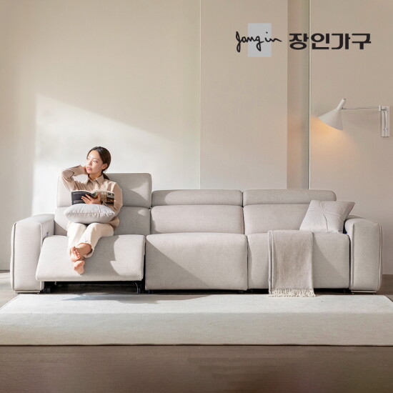 [장인가구](착불) 조디 4인용 제로월 양방향 전동 리클라이너 패브릭 소파