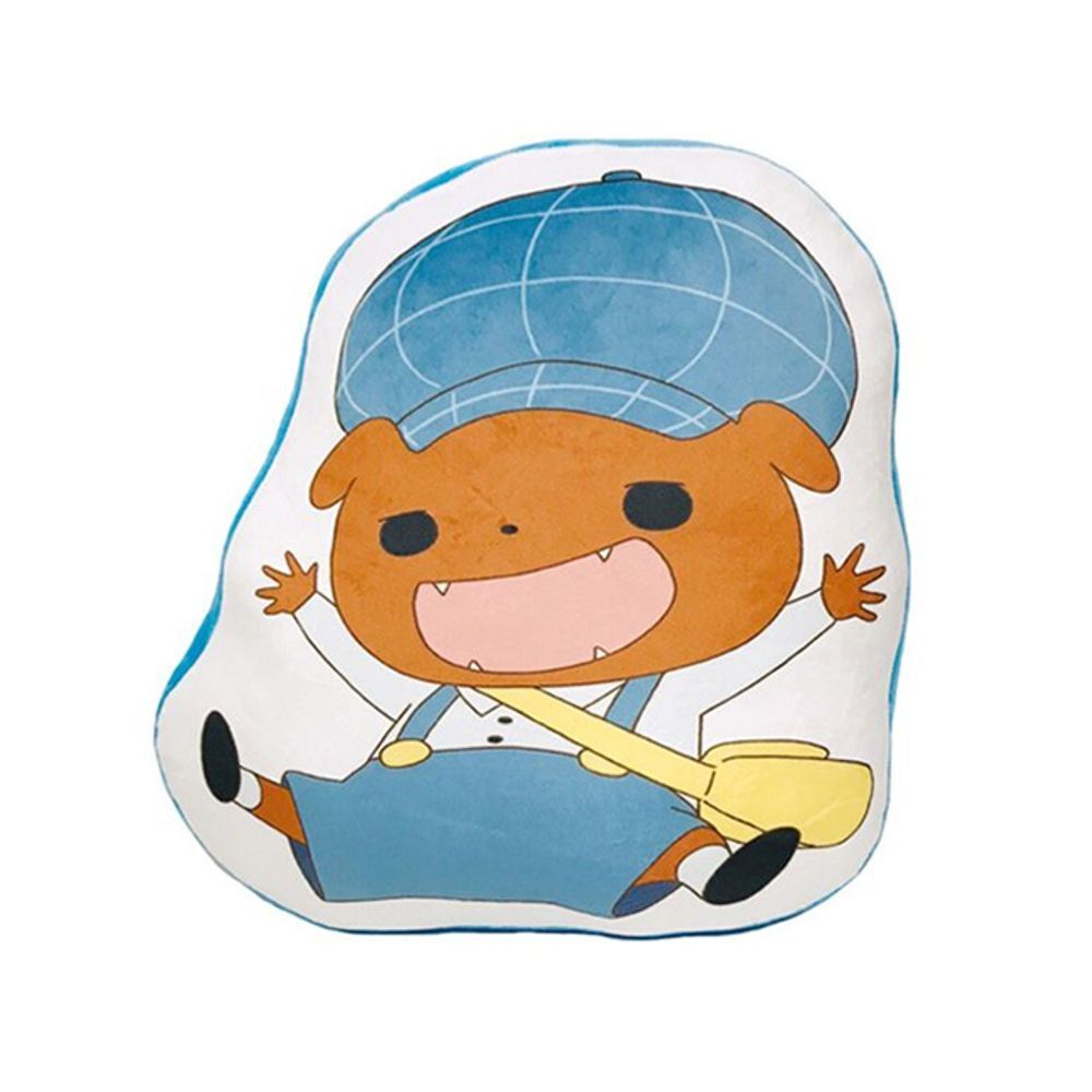 석진케이 엉덩이탐정쿠션 라인프린트 쿠션 브라운 1P 쇼파 의자 캐릭터 베개 인형쿠션