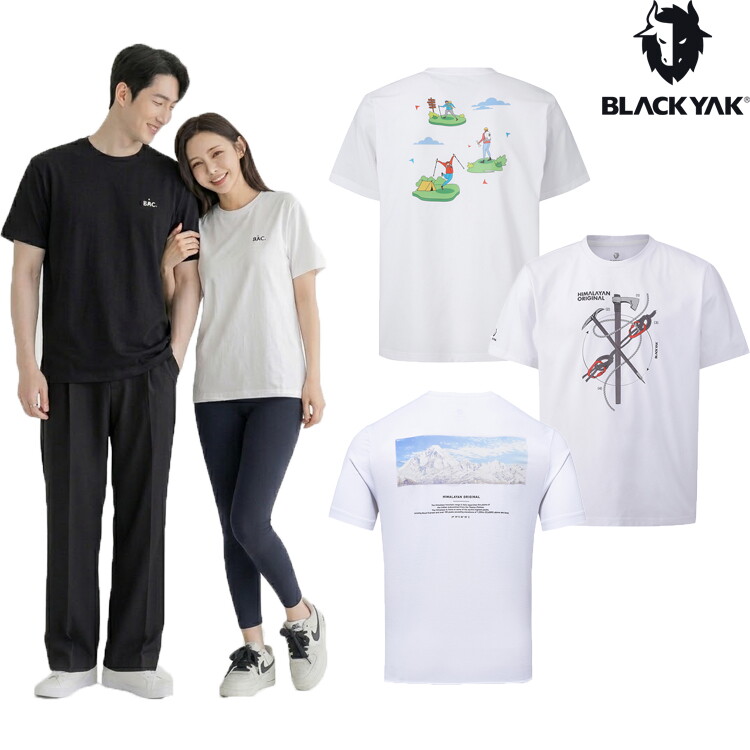 블랙야크 공용 7가지 기능성 라운드 그래픽티 1BYTSM4000