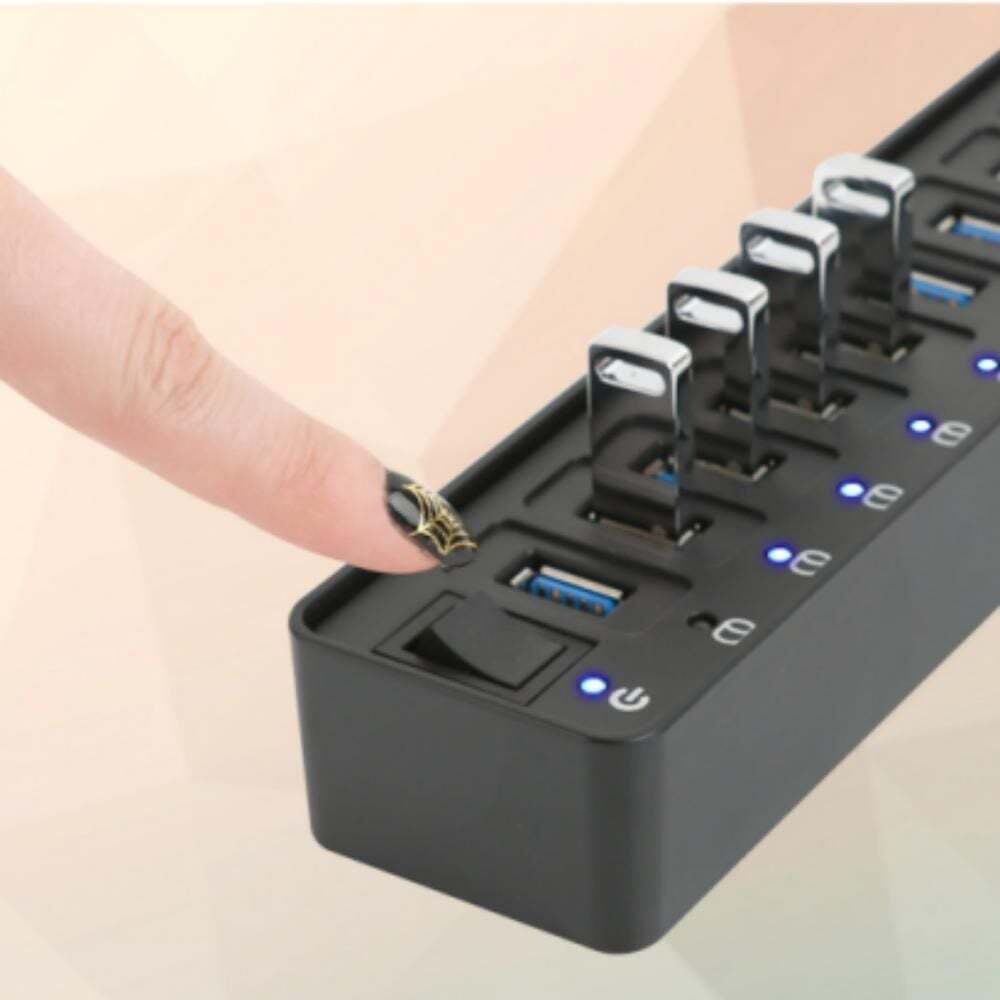 DONA협력업체 지오벤처스 10포트 기가비트 스위치 유전원 허브 전원 아답터 포함