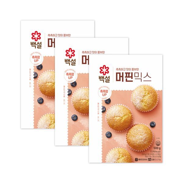 씨제이제일제당 [하프클럽/CJ제일제당]백설 오븐용머핀믹스 500g x3개
