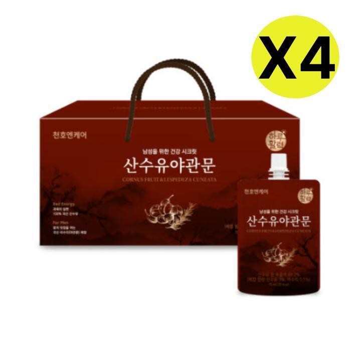 천호엔케어 셀러허브 식품 천호엔케어 산수유 야관문 남성 선물 파우치 30개입X4