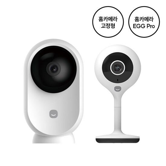 [헤이홈]가정용 홈cctv (SET) 스마트 홈카메라 고정형(1개) + 홈카메라 Egg Pro(1개)