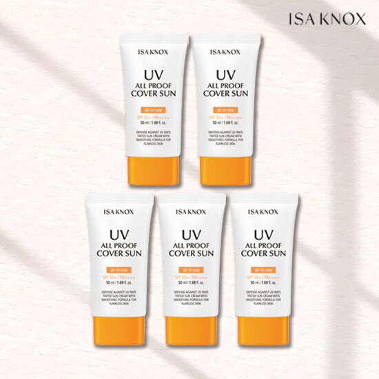 [이자녹스][기본패키지] 올프루프 커버 선크림 50ml *5통
