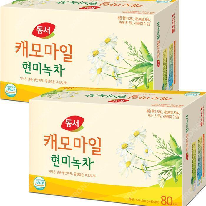 동서 [동서]동서 캐모마일 현미녹차 80T X 2개/허브차 침출차 티백 (12059206)