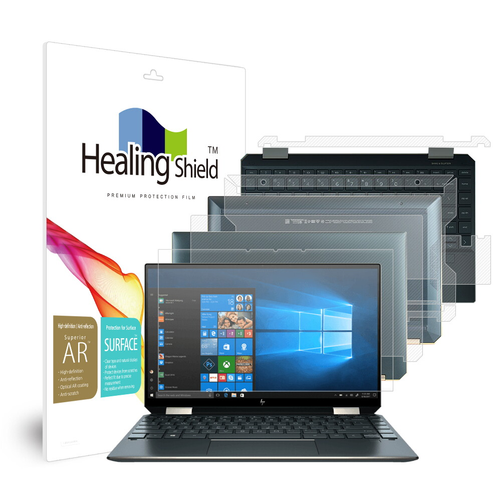 힐링쉴드 HP 스펙터 x360 13-aw0215TU 고화질 액정보호필름1매 외부3종 세트