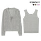 [바이브리짓]26SS 이태리코튼 블렌드 크로셰 가디건+니트 SET
