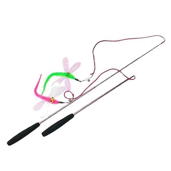 리디아넬 [하프클럽/리디아넬]줄길이조절가능 잠자리 냥이 낚시대 D01956 2개 훈련