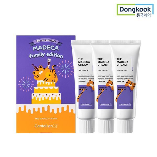 동국제약 [하프클럽/동국제약]센텔리안24 더 마데카 크림 패밀리 에디션 70ml 3개 수분 영양 탄력 기초 잡티 모공 병풀 TECA 테카 선물