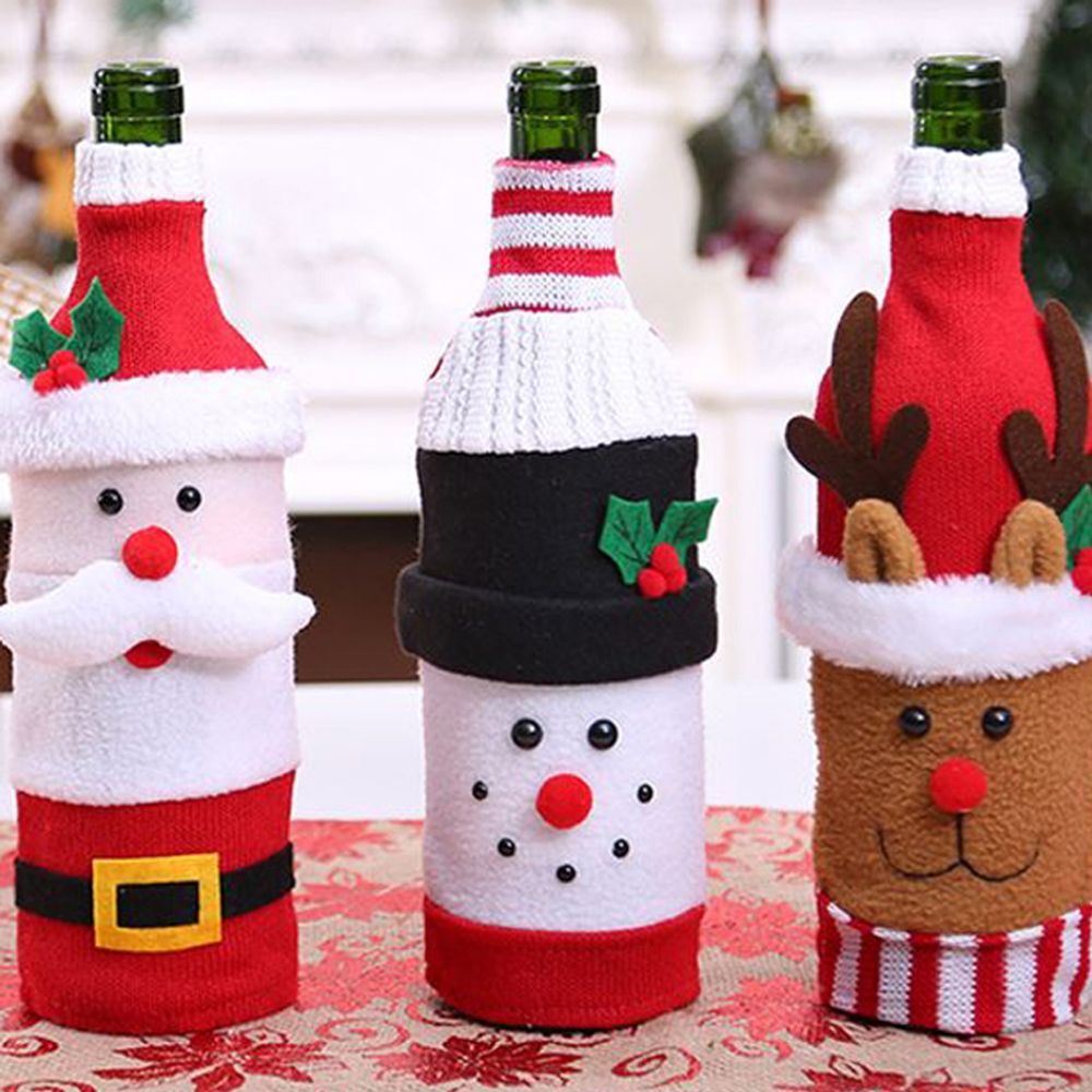 알티피아 귀염뽀짝 와인병 데코 커버 크리스마스 연말파티 장식