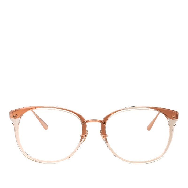 린다페로우 린다페로우 투명 프레임 라이트 브라운 풀 림 렉탱귤러 남여공용 안경테 LFL1484OPT C3 53