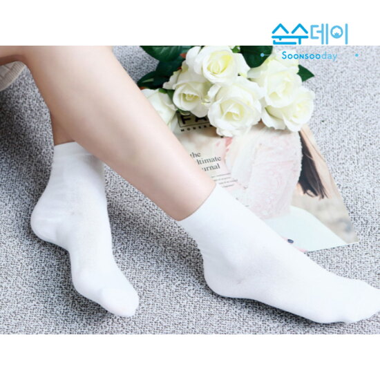 [순수데이][순수데이][남성/10켤레] 남성 데일리 베이직 단목 양말 10켤레(크림화이트/블랙/혼합)