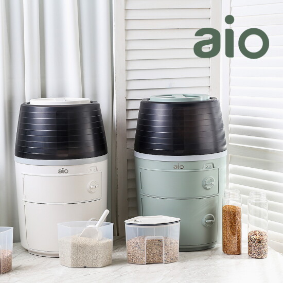 [아이오][aio] 아이오 스마트 진공쌀통 20KG + 하단 잡곡 (VR-2000)