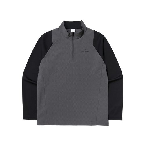 店舗純正アイダー EIDER DMU24206C6 STORM ストーム メンズ配色長袖ストローTシャツダークグレースポーツレジャー4414973